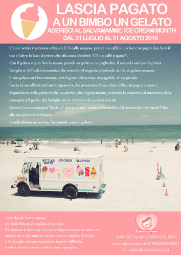 Lascia pagato a un bambino un gelato